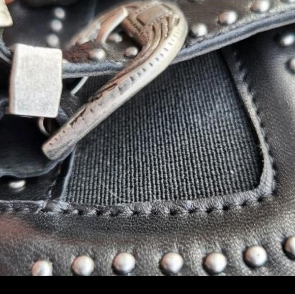 WW DAVID TATE Senator Black Lamb Leather Ankle Bike Boot Women 8.5 Extra Wide EE - Picture 6 of 10